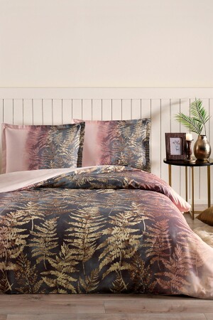 Brisa Folha Double Elastic Fitted Sheet Duvet Cover Set - Özdilek