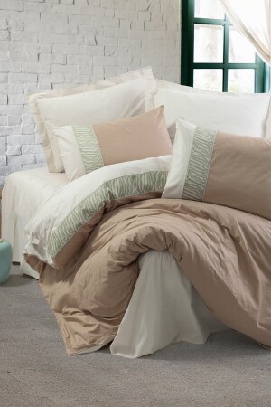 Brode Çift Kişilik Nevresim Takımı Beldon Vizon 8680108062692 - Cotton Box