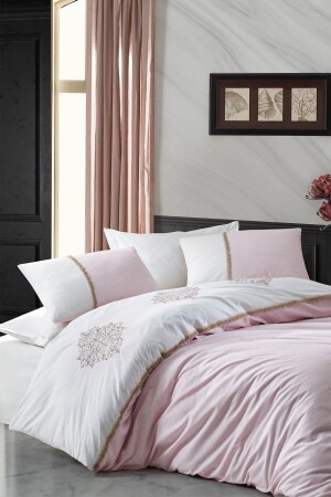 Brode Double Duvet Cover Set Carel Powder 8680108052877 - Cotton Box