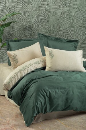 Brode Saten Çift Kişilik Nevresim Takımı Andy Yeşil 8680108063408 - Cotton Box
