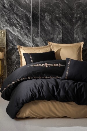Brode Saten Çift Kişilik Nevresim Takımı Gloria Gold 8680108053867 - Cotton Box