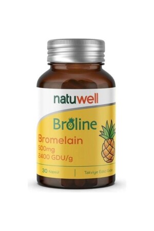 Broline Bromelain 500 Mg 2400 Gdu 30 Capsules. - Natuwell