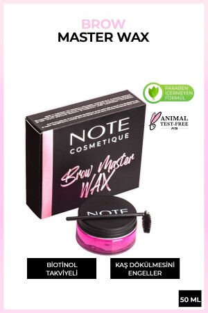 Brow Master Eyebrow Stabilizer & Shaper Colorless Wax - Note Cosmetics