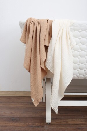 Brown 2 Layer Muslin Cover Set 2 Pieces 75x75 Cm TYC00734274948 - LUCKKA