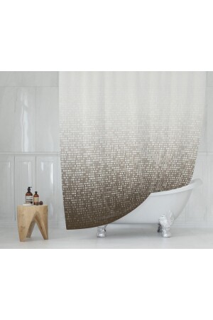 Brown Bath Curtain Shower Curtain Waterproof Bathroom Curtains Polyester Fabric Shower Curtain 180x200cm 3636 Matrix - Tropikhome