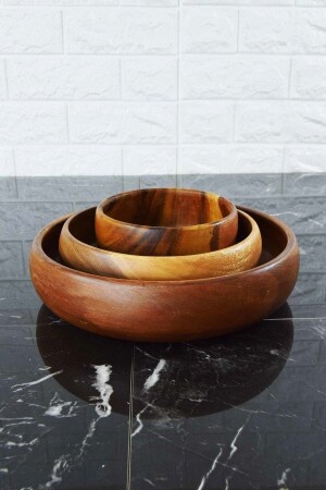 Brown Bella 3-Piece Bowl Set AHSAP16308 - SepetçiBaba