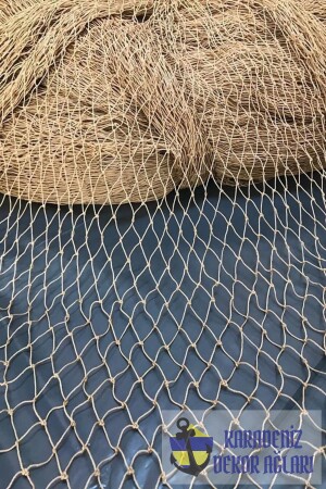Brown Decorative Jute Fishing Net 2.5 x 2.5 KRDNZ001 - Karadeniz Dekor Ağları