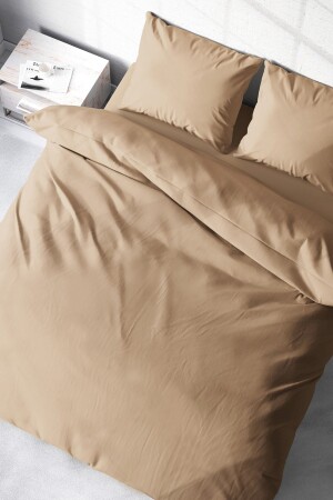 Brown Lux Cotton Ranforce Double Duvet Cover Set monohomeluxcknt - Monohome