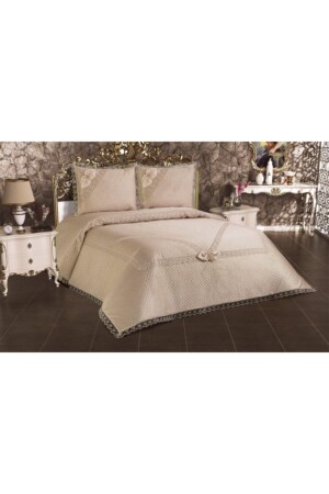 Brown Pique Set and Bedspread - Çeyizci