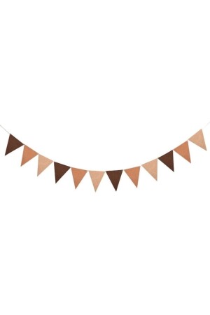 Brown Tones 12-Piece Triangle Decorative Wall Ornament - Partifabrik