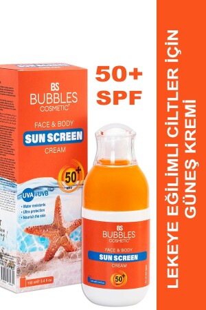 Bs SPF 50 Protection & 48 Hour Moisturization Face And Body Sun Cream 100ml High Protective BSC063 - bs bubbles cosmetic