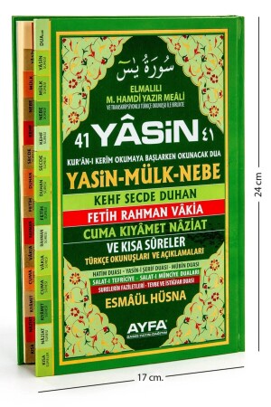 Buch von Yasin – mittlere Größe – 128 Seiten – Hardcover – mit Index – Ayfa Publishing House – Mevlid Gift - Ayfa Basın Yayın