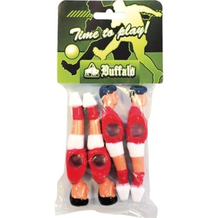 Buffalo interchangeable table football player, red/white, 13 mm, 4 pcs. - Buffalo