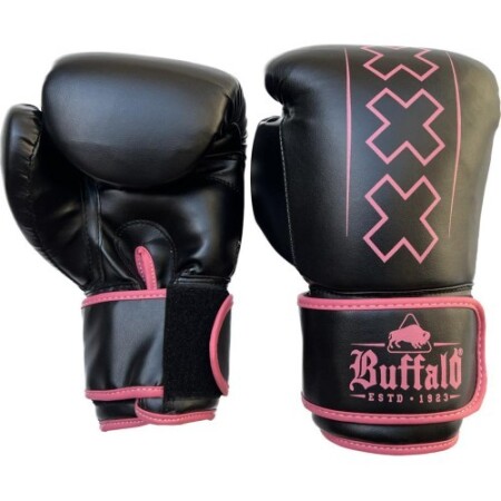 Buffalo Outrage Boxing Gloves Black and Pink 14oz - Buffalo