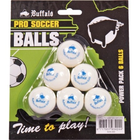 Buffalo Pro masa futbolu topları, beyaz, 6 adet. - Buffalo