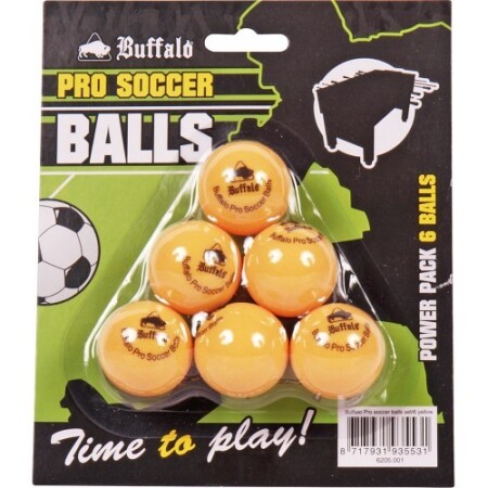 Buffalo Pro masa futbolu topları, sarı, 6 adet. - Buffalo