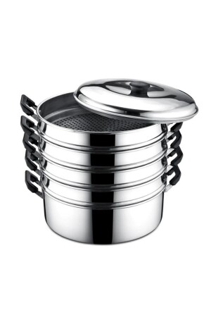 MNZ-Steam Ravioli Pot الألومنيوم 32 سم أوزبكستاني كازاخستاني Ravioli MTA32 - Genel Markalar