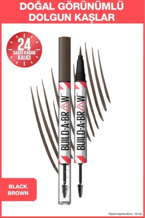 Build a Brow 2in1 Eyebrow Pencil and Gel Black Brown - Maybelline New York
