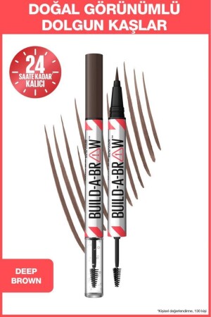Build a Brow 2in1 Eyebrow Pencil and Gel Deep Brown - Maybelline New York