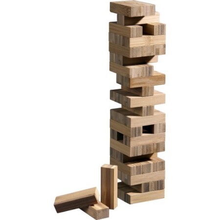 Building block tower Philos Bamboo 6.6x6.6x25.5cm - Philos