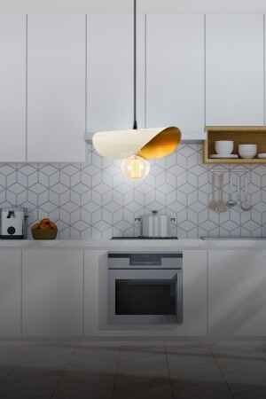 Büklüm Tekli Beyaz - Yatak Odası - Salon - Mutfak - Hol AVS0314 - Avislight Aydınlatma