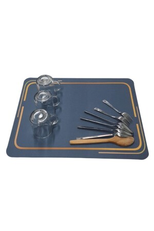 Bulaşık Kurutma Örtüsü Tezgah Üstü Bulaşık Matı Süper Emici Bulaşıklık ( 49*40 )cm 5DGLTEMBLSKMATI40X49 - 5DM