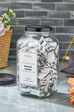 Bulaşık Makinesi Deterjan Tableti Kavanozu-kutusu Vakumlu Kapak 3000 ml - Fbzhome