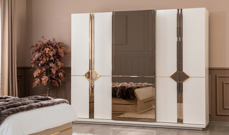 Bulgaria 6 Door Wardrobe - Cadde Yıldız