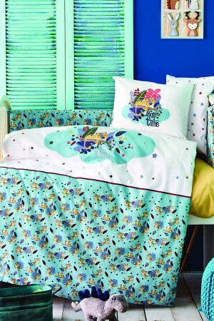 Bummer Indigo Cotton Baby Sleeping Set 8680214226452 - Karaca Home