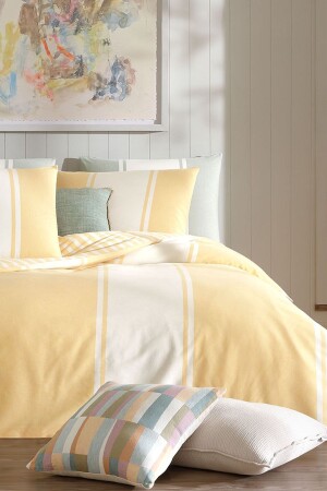 Bunte Double Yellow Duvet Cover Set 3400001068 - Lova Yatak