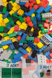 Bunte Minilego 230 Teile 2 Teile Grüner Hintergrund 2 Teile Figur 234ZeF - Kuzutoys
