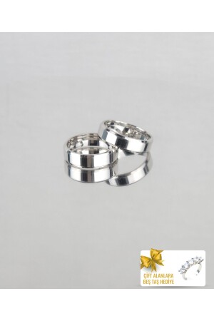 Bunter legendärer Harmony-Ehering aus 925er-Sterlingsilber – Verlobungs- und Versprechensring – tolles Geschenk für Paare - Twem Silver