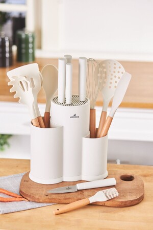 Burby 14 Piece Knife Set Cream - Karaca