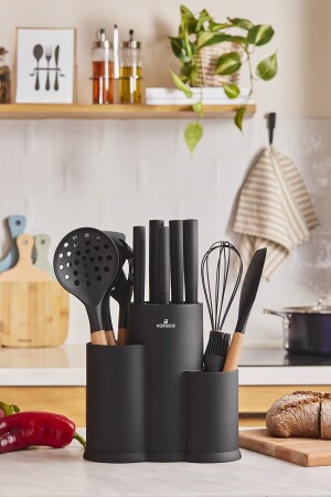 Burby Wood 14 Piece Serving and Knife Set - Karaca