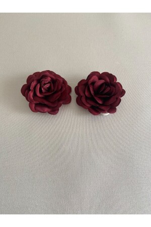 Burgundy Bride Hand Rose - Groom Hand Rose - Bridesmaid Hand Rose - Bridesmaid Bracelet - 2 Pieces - Zeymerade
