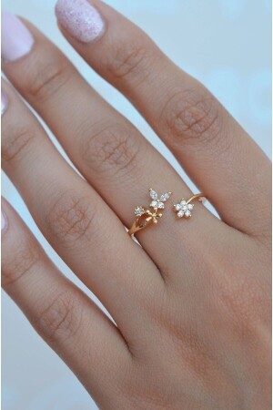 Butterfly Flower Thin Ring Adjustable Ring - Sacce Scarves&Accessories