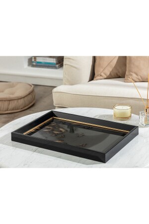 Butterfly Goldie Decorative Tray 31x46 Cm Black-gold 10033891 - English Home