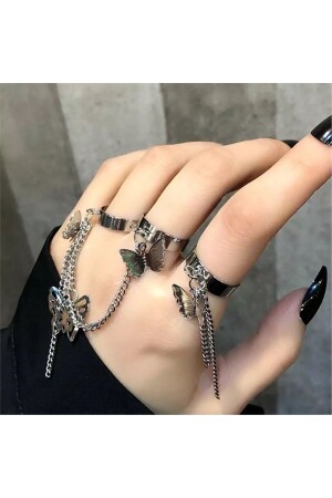 Butterfly Multiple Ring Set - Pelin Aksesuar