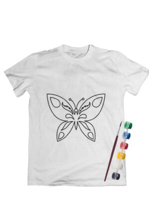Butterfly Patterned T-shirt Painting Set 6-7 Years Old Child Activity 8479345001822 - Joy and Toys