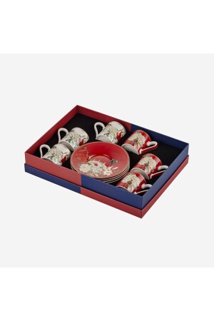 Butterfly Walley Red White Porcelain Coffee Cup Set 90 ml CAPBW1ECRM6 - CHIARA ALESSI