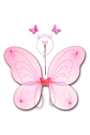 Butterfly Wings - Wand and Crown Set of 3 - Pink - Süsle Baby Party