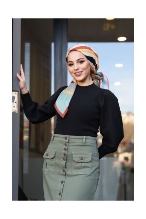 Buttoned, Bellows Pocket Hijab Skirt - KHAKI - Vellichor