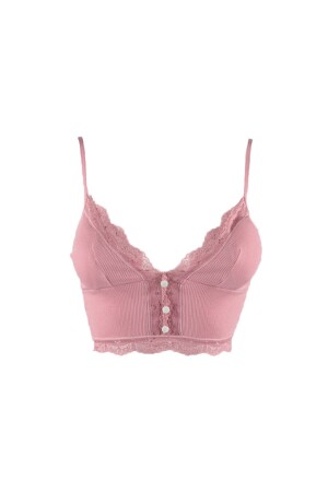 Buttoned Lace Crop - Buqete