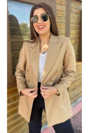 BÜYÜK BEDEN GOLD DÜĞMELİ BLAZER CEKET - Parkderin