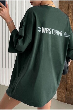 Büyük Beden Nefti Worst Behavior Baskılı Oversize Unisex T-shirt - Machetta