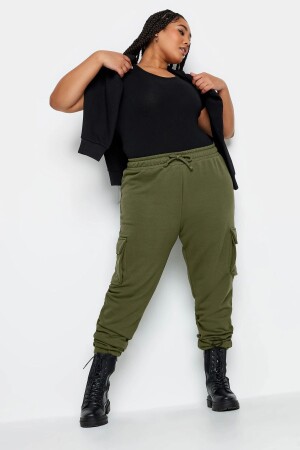Büyük Beden Paçası Lastikli Cep Detaylı Kargo Jogger Pantolon 302770 - Stil Diva