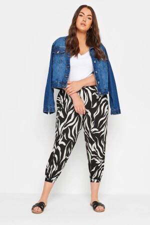Büyük Beden Paçası ve Beli Lastik Detaylı Cepli Jogger Pantolon 302584 - Stil Diva