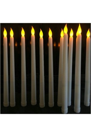 Büyük Boy 26 Cm Pilli Mum Efekti Led Şamdan Mum Dekor 6 Lı Paket - Cosy Home Gift