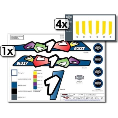 Buzzy - Sticker set Yellow - BERG