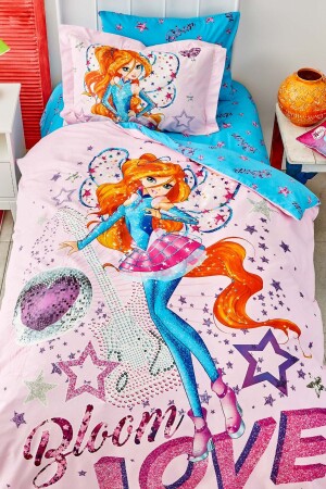By Karaca Home Bloom Single 100% Cotton Duvet Cover Set 203. 02. 01. 0002 - Winx